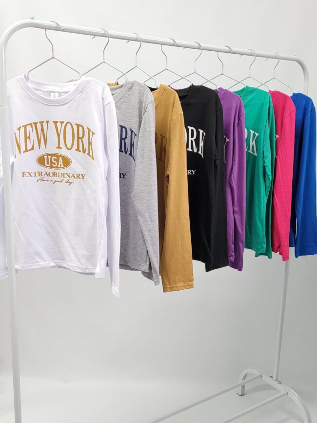 Remera Manga Larga New York